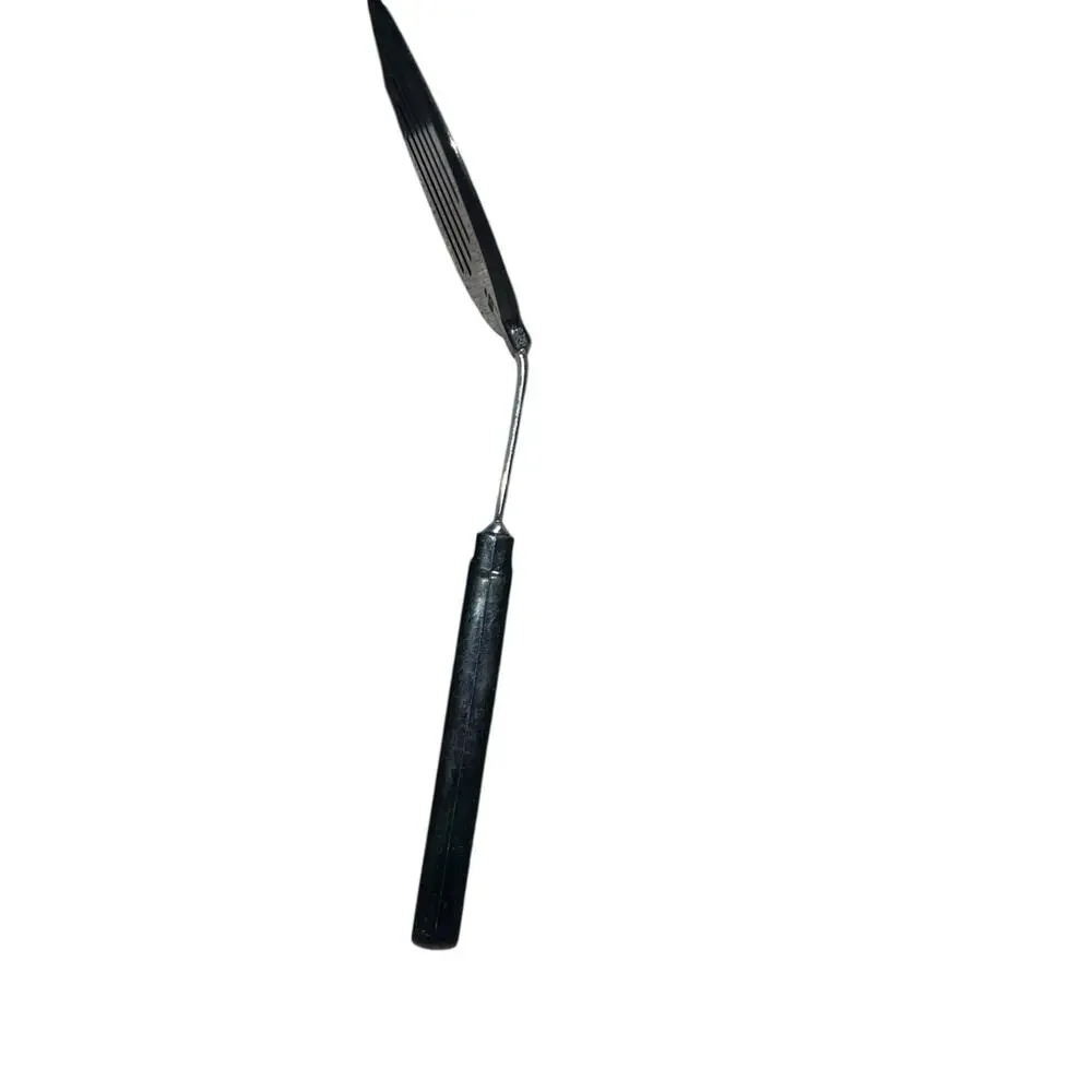 VINTAGE WIDE rounded 5 slotted  black EKCO U.S.A. SPATULA cook wear utensils 11